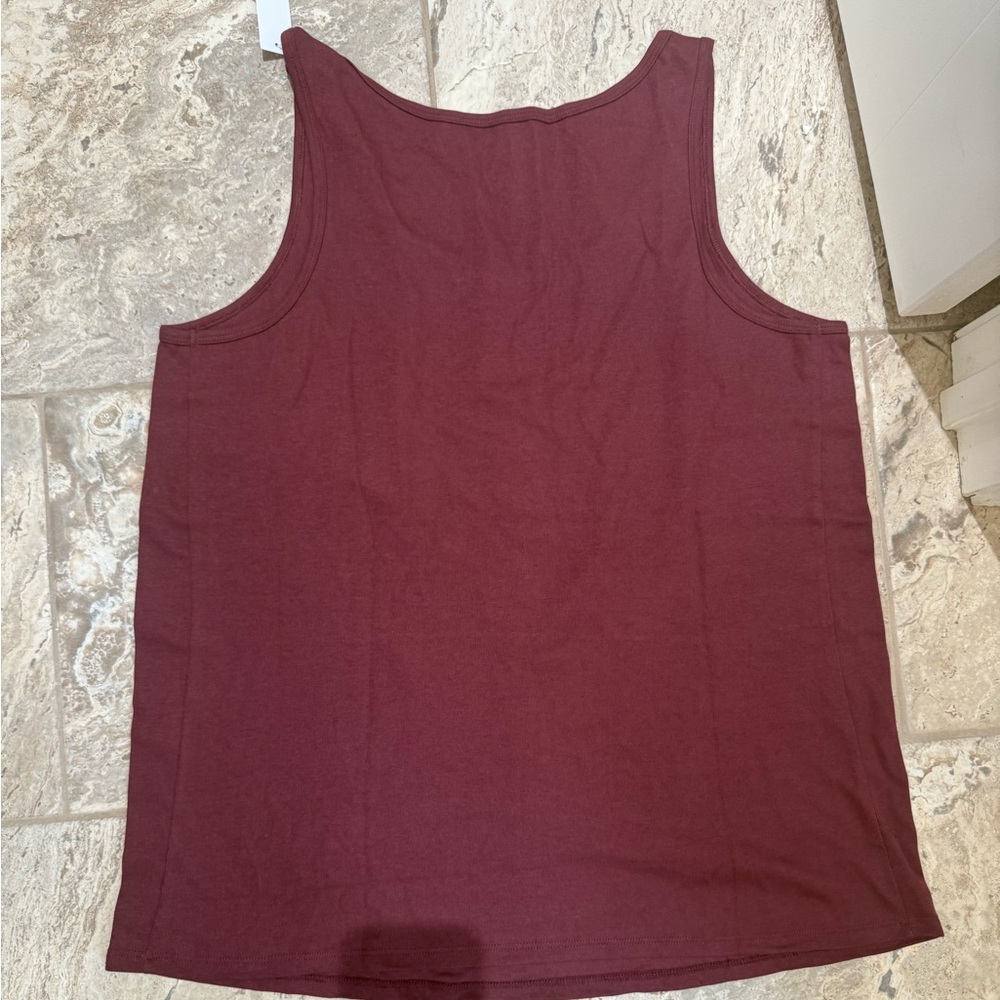 NWT size XXL Maternity Time and Tru Women's Burgundy Tank Top - Picture 2 of 2